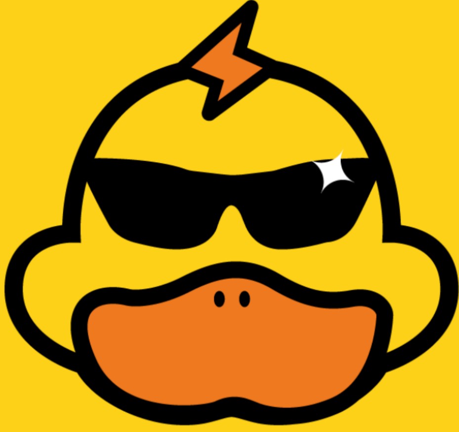 加速器快压戴眼镜的鸭子